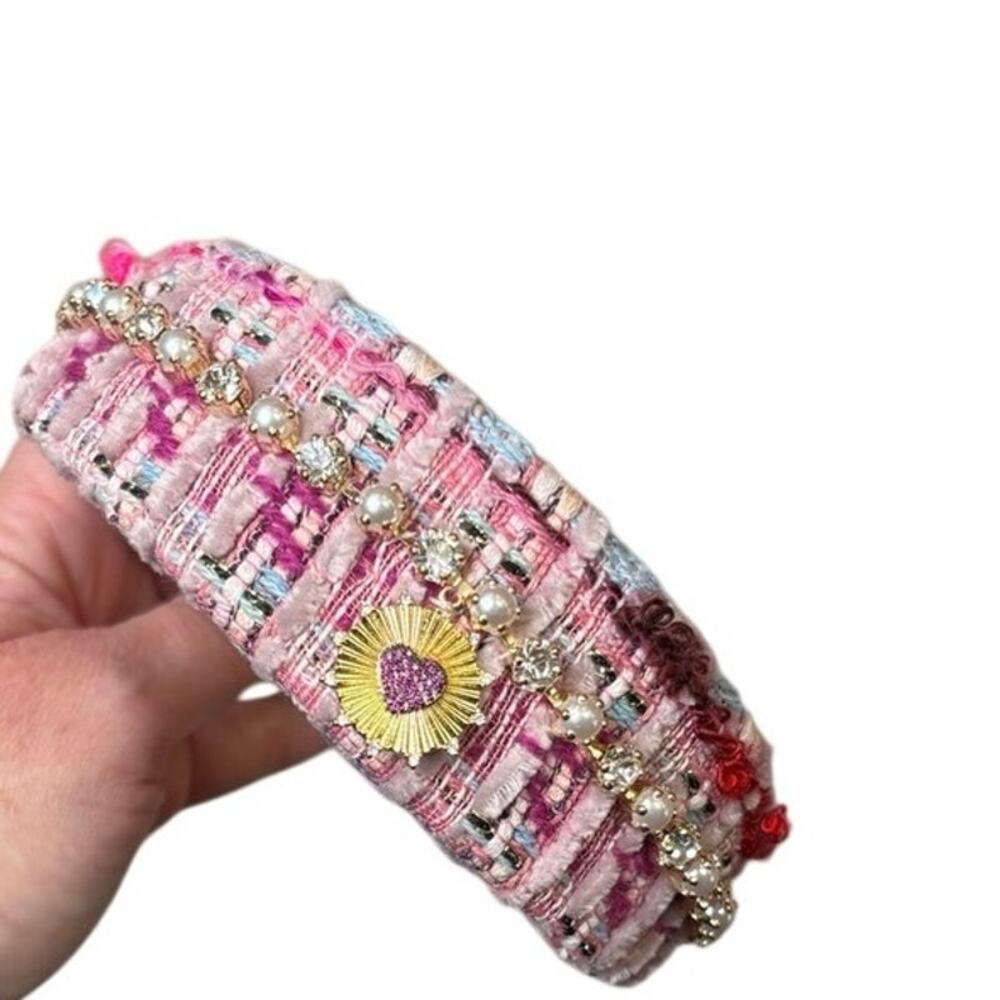 Minime Paris Handmade Headband 3 Rows Pink